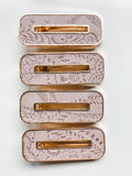 Josephina Gold Metal Leather Clip