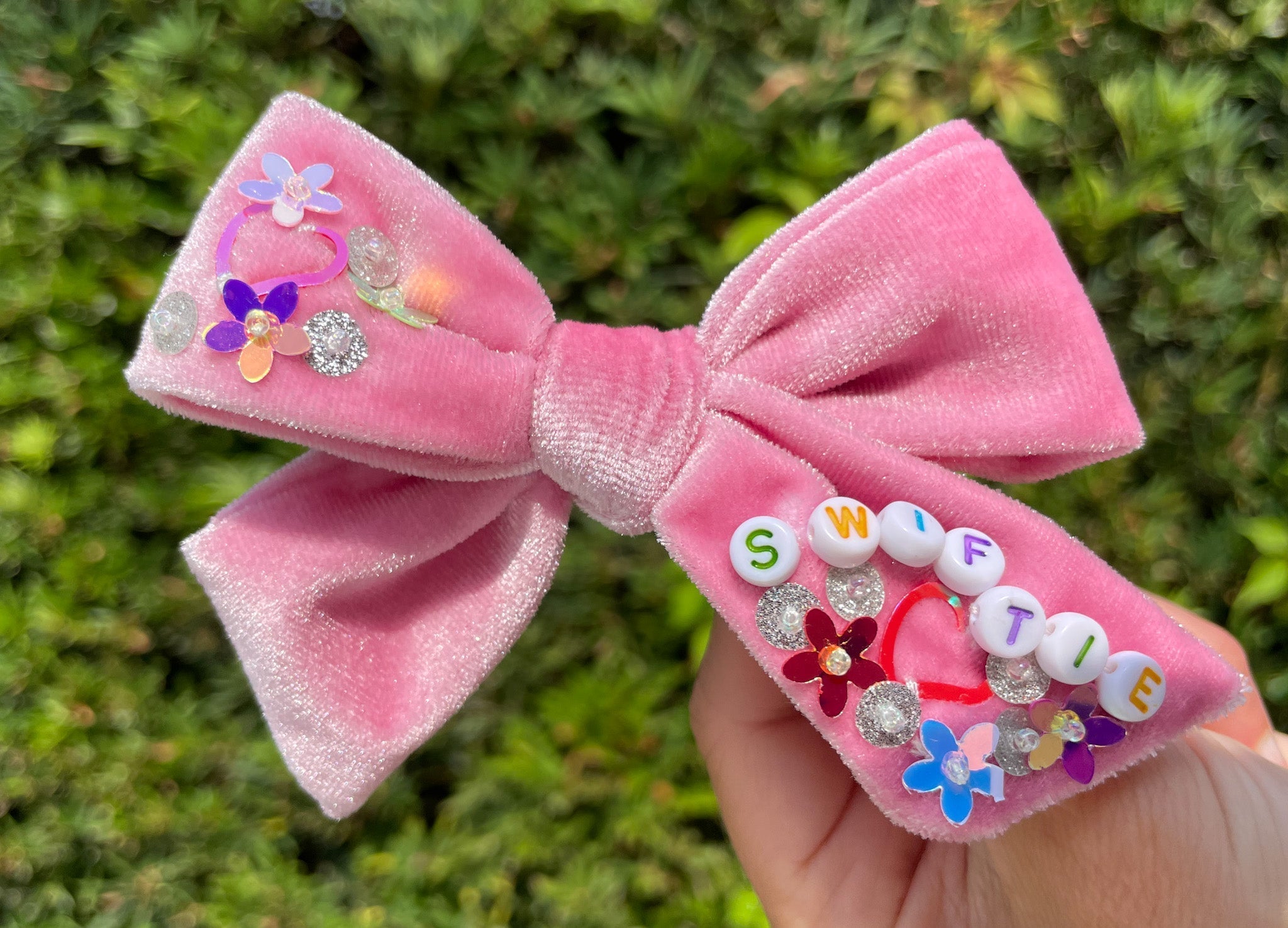 Pink Velvet Swiftie Bow