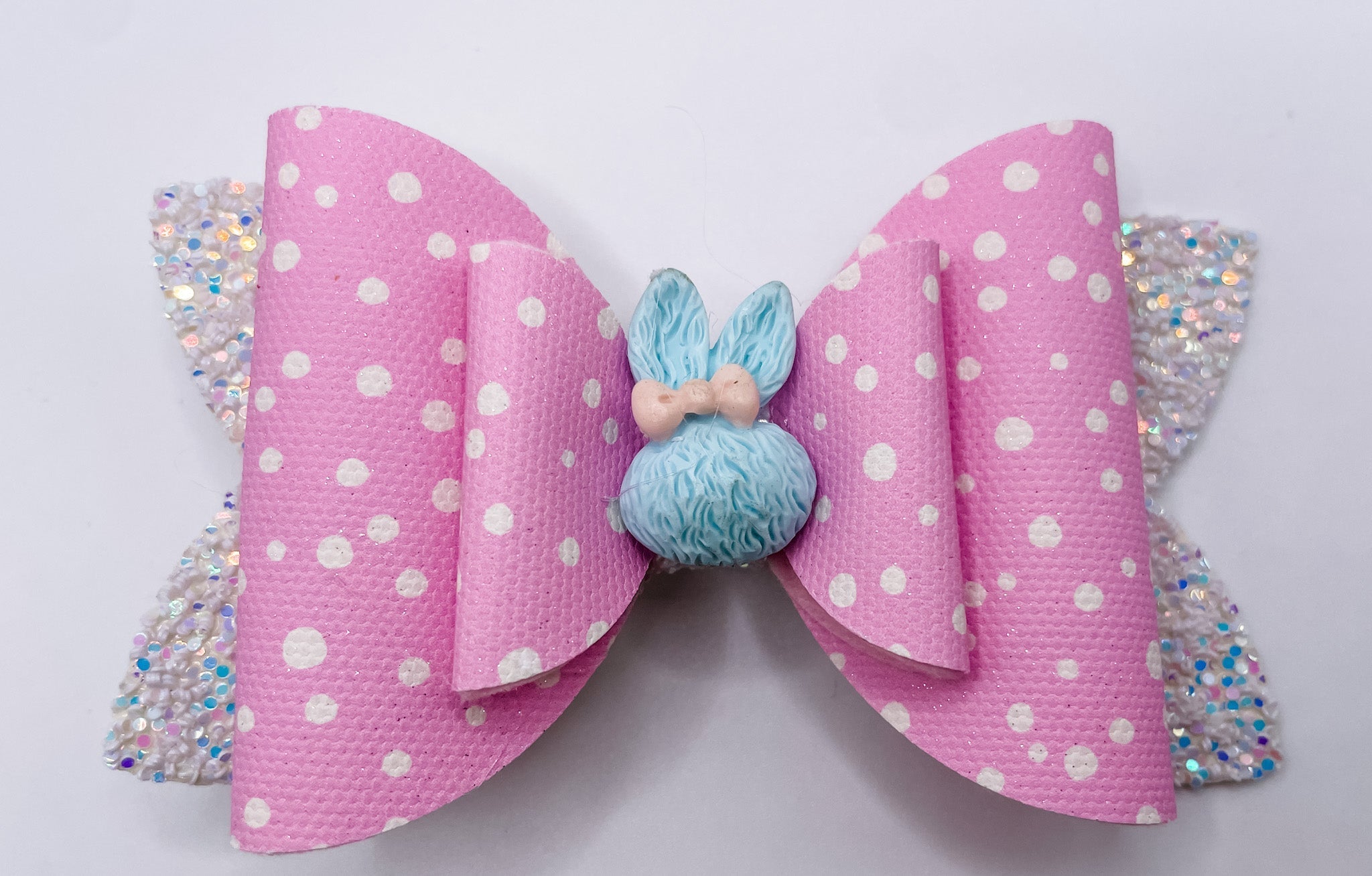 Pink Bubblegum Bunny Bow