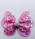 Pink Flower Butterfly Clip